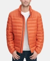 Tommy Hilfiger Men's Down Quilted Packable Puffer Jacket In Orange