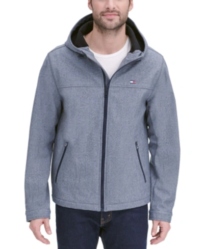 Tommy Hilfiger Men's Hooded Soft-shell Jacket, Created For Macy's In Heather Grey