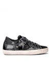 PHILIPPE MODEL PARIS SNEAKER IN BLACK LEATHER WITH SUEDE,11047136
