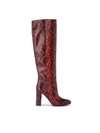 VIA ROMA 15 BOOT IN LEATHER WITH RED PYTHON PRINT,11047117