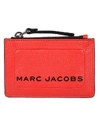 Marc Jacobs Logo Print Coin Purse In Geranium