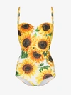 DOLCE & GABBANA DOLCE & GABBANA SUNFLOWER PRINT SWIMSUIT,O9A13JFSGQQ14031342