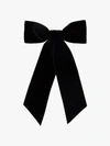 Jennifer Behr Darla Satin Bow Hair Clip In Black