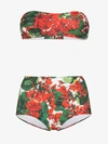 Dolce & Gabbana Portofino Print Bandeau Bikini In Hav03