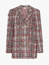 THOM BROWNE THOM BROWNE CHECKED TWEED DOUBLE-BREASTED BLAZER,FBC335A0549213989217