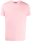 Acne Studios Men's Nash Face Crewneck Cotton Tee In Pale Pink