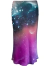 PINKO SPACE PRINT MIDI SKIRT