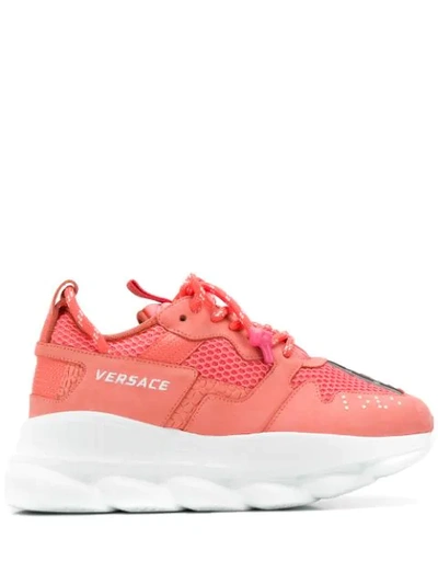 Versace Chain Reaction Trainers In Rosa