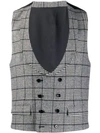 DOLCE & GABBANA CHECKED DOUBLE-BREASTED WAISTCOAT