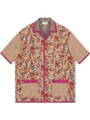GUCCI OVERSIZE PRINTED QUILTED BOWLING SHIRT