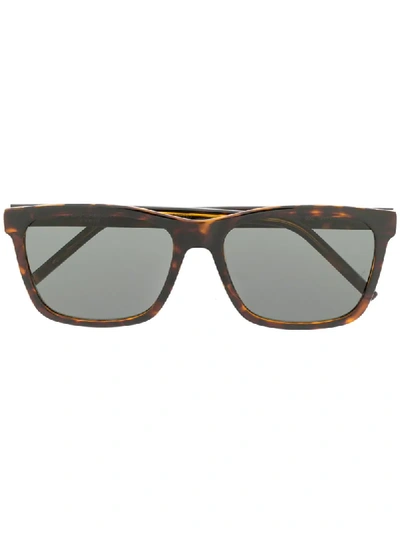 Saint Laurent Square Frame Sunglasses - Brown In Braun