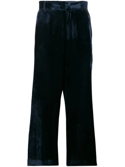 Sies Marjan Cropped Corduroy Trousers In Blue