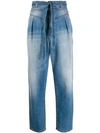 PINKO HIGH-WAISTED STRAIGHT-LEG JEANS