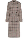 STELLA MCCARTNEY PLEATED CHECK TRENCH COAT