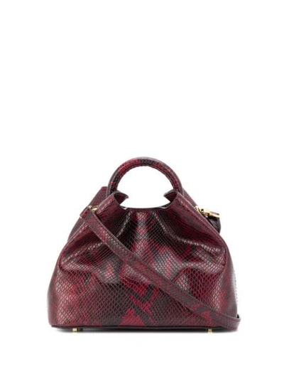 Elleme Python-effect Tote In Red