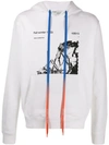 OFF-WHITE OFF-WHITE GRAPHIC PRINT HOODIE - 白色