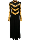 Proenza Schouler Tie-dye Velvet Maxi Dress In Black