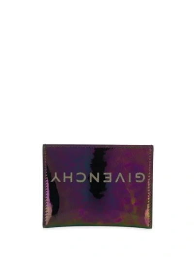 Givenchy Multicolor Men's Upside Down Iridescent Card Holder In Purple