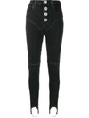 ALESSANDRA RICH ALESSANDRA RICH FAB HIGH-RISE JEANS - 黑色