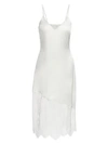 Cami Nyc Selena Stretch Silk & Lace Slip Dress In White