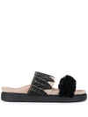 INUIKII FUZZY TRIM SANDALS