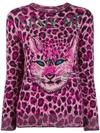 ALBERTA FERRETTI CAT INTARSIA JUMPER