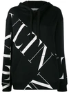 VALENTINO VLOGO PATTERN HOODED SWEATSHIRT