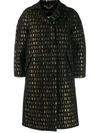MOSCHINO ROMAN EMBROIDERED BUTTON-UP COAT