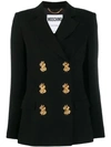 MOSCHINO MOSCHINO DOLLAR SIGN DOUBLE-BREASTED BLAZER - 黑色