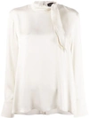 Roberto Collina Neck-tied Blouse In White