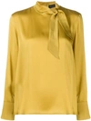 Roberto Collina Neck-tied Blouse In Yellow
