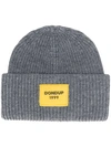 DONDUP WOOL RIBBED BEANIE HAT