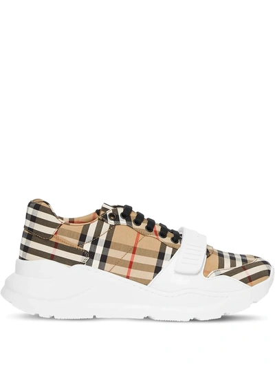 Burberry New Regis Check Sneaker In Multi