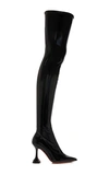 AMINA MUADDI AMI PATENT-LEATHER OVER-THE-KNEE BOOTS,745304