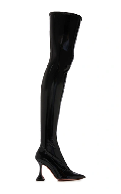 Amina Muaddi Begum Crystal-embellished Over-the-knee Boots In Black