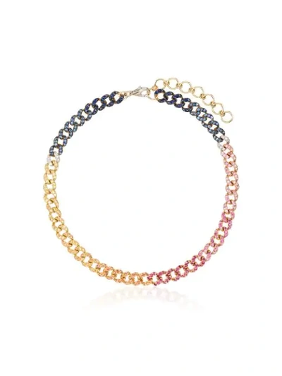 Shay 18kt Gold Diamond Sapphire Anklet