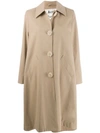 Acne Studios Single-breasted Menswear Mac Inspired Coat In Neutrals