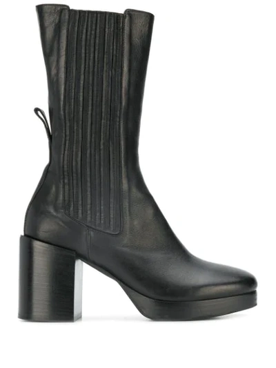 A.f.vandevorst Heeled Mid-calf Boots In Black