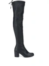 Stuart Weitzman Knee Length Heeled Boots In Blue