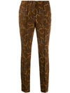 CAMBIO PRINTED SLIM FIT TROUSERS