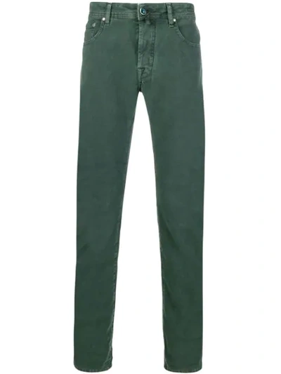 Jacob Cohen Slim Fit Chinos In Green