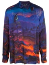 MARCELO BURLON COUNTY OF MILAN MARCELO BURLON COUNTY OF MILAN FANTASY PRINT SHIRT - 紫色