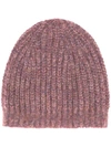 ISABEL MARANT ISABEL MARANT DREWITT RIBBED BEANIE - 粉色