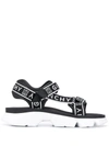 GIVENCHY GIVENCHY JAW SANDALS - 黑色