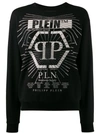 PHILIPP PLEIN EMBELLISHED PRINT SWEATSHIRT