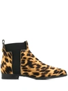 TOD'S LEOPARD PRINT ANKLE BOOTS