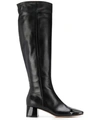 GIANVITO ROSSI GIANVITO ROSSI CONTRAST KNEE HIGH BOOTS - BLACK