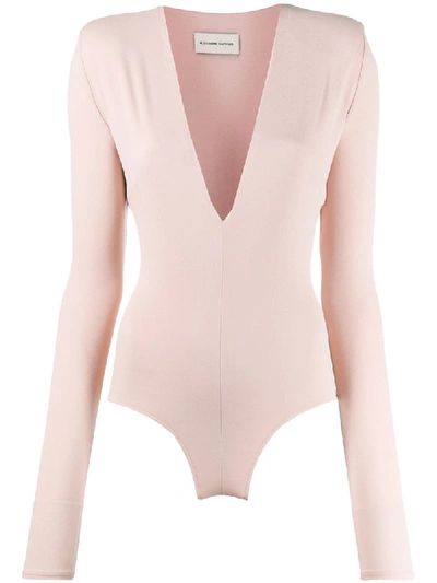 Alexandre Vauthier Plunging Neck Body Top - Pink