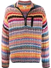 KENZO HALF-ZIP STRIPED JUMPER