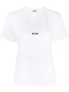 Msgm Logo-print Short-sleeved T-shirt In White